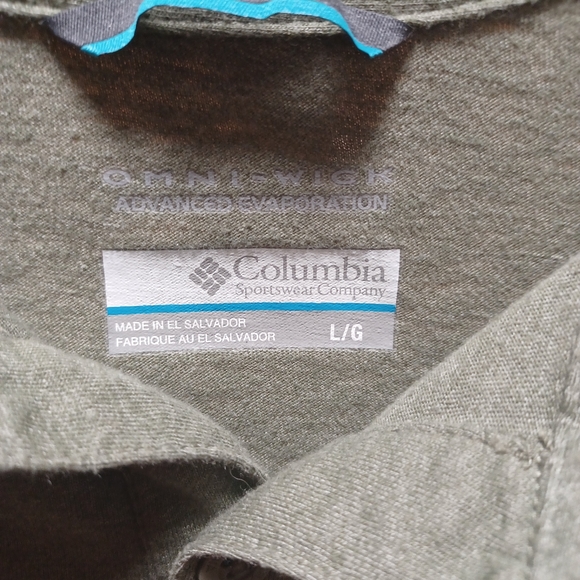 Army Green Columbia Polo - Picture 3 of 4